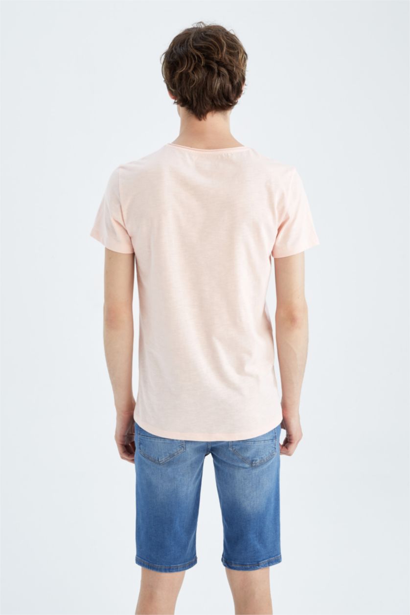 رجال زهري Slim Fit Short Sleeve T-Shirt