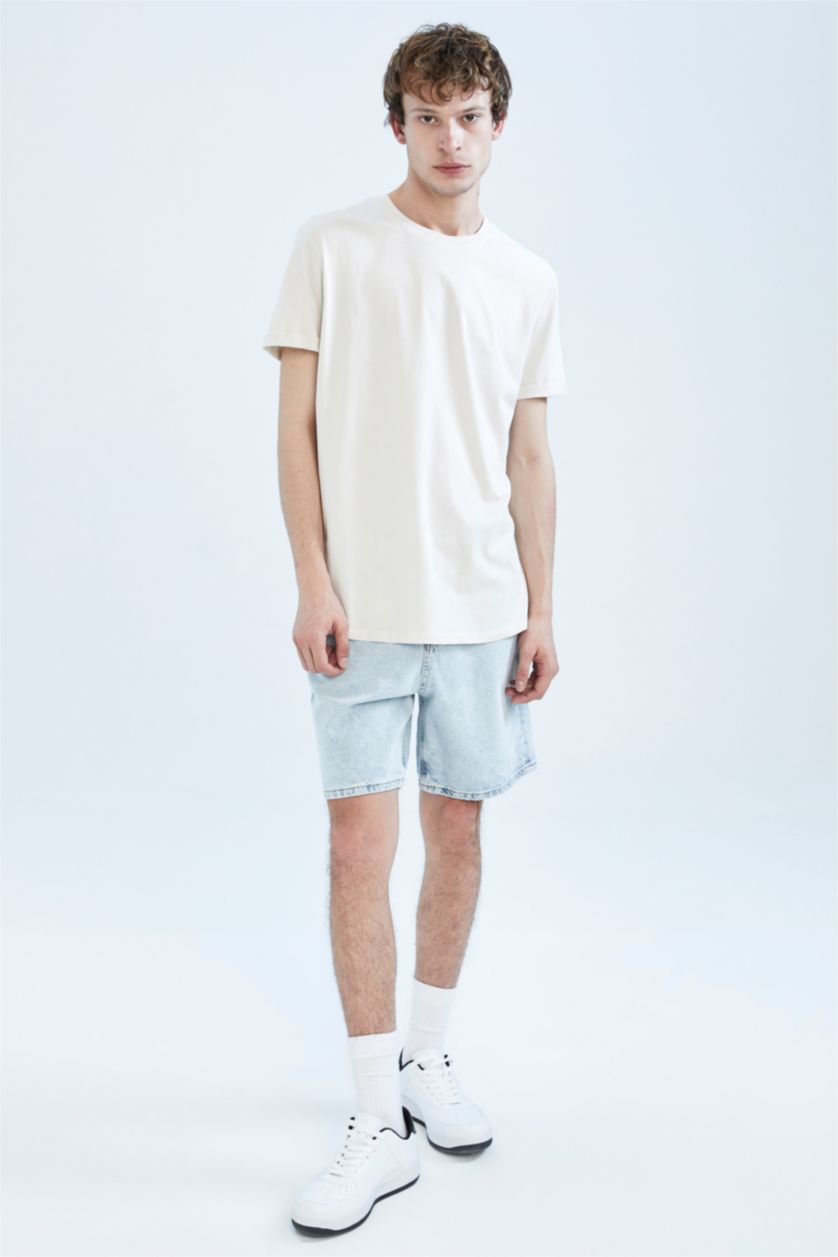 MAN Stone Long Fit Long Crew Neck Basic T-Shirt