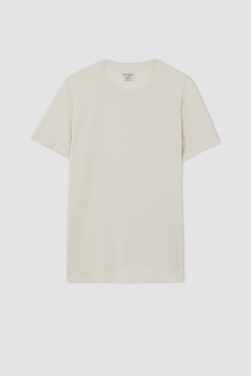 MAN Stone Long Fit Long Crew Neck Basic T-Shirt