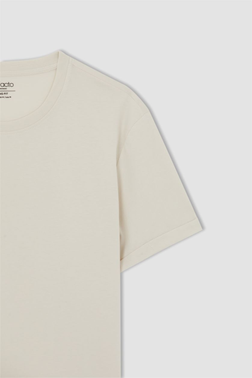 MAN Stone Long Fit Long Crew Neck Basic T-Shirt