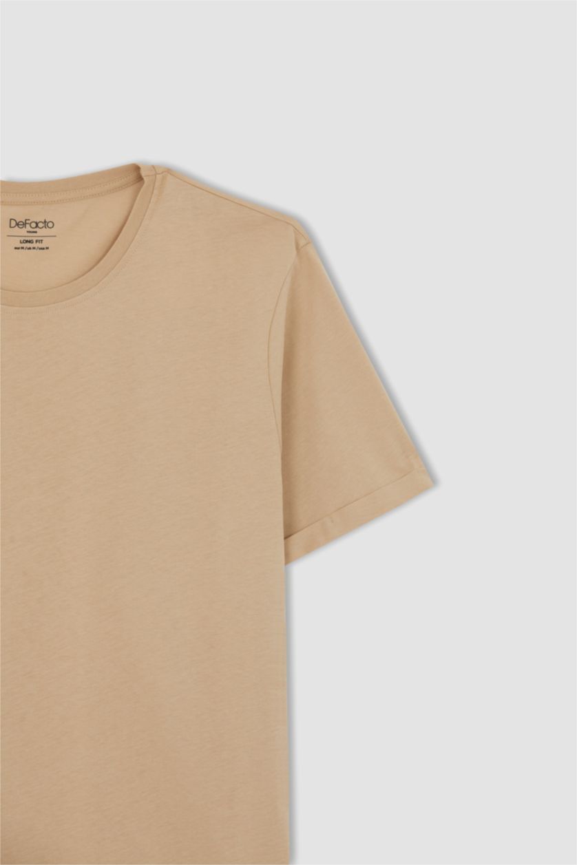 Мужчины Бежевый Long Fit Short Sleeve T-Shirt