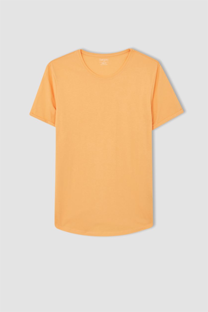 MAN Light Orange Long Fit Short Sleeve T-Shirt