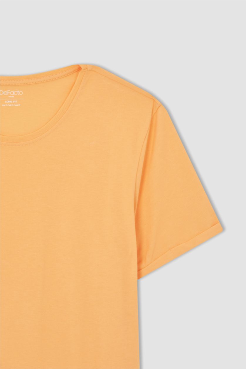MAN Light Orange Long Fit Short Sleeve T-Shirt