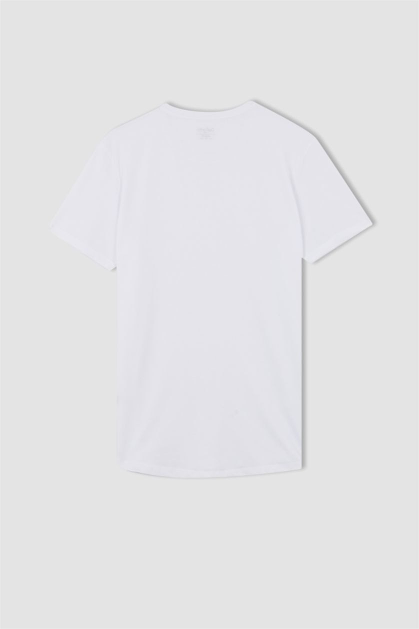 رجالي أبيض Long Fit Short Sleeve T-Shirt