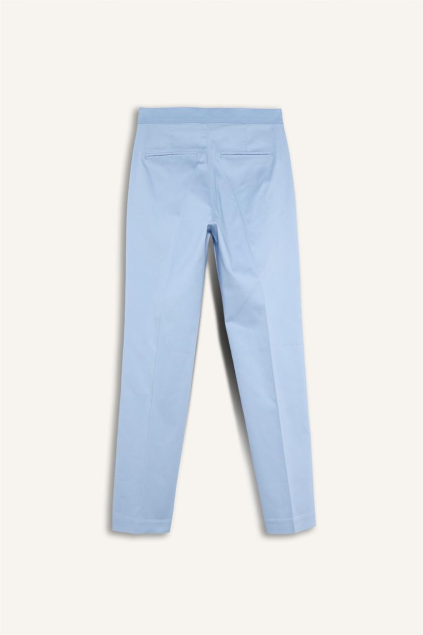 حريمي أزرق فاتح بنطلون ستان سيجاريت برجل ضيق