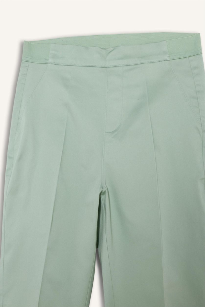 WOMAN Mint Cigarette Fit Super Skinny Hem Satin Trousers