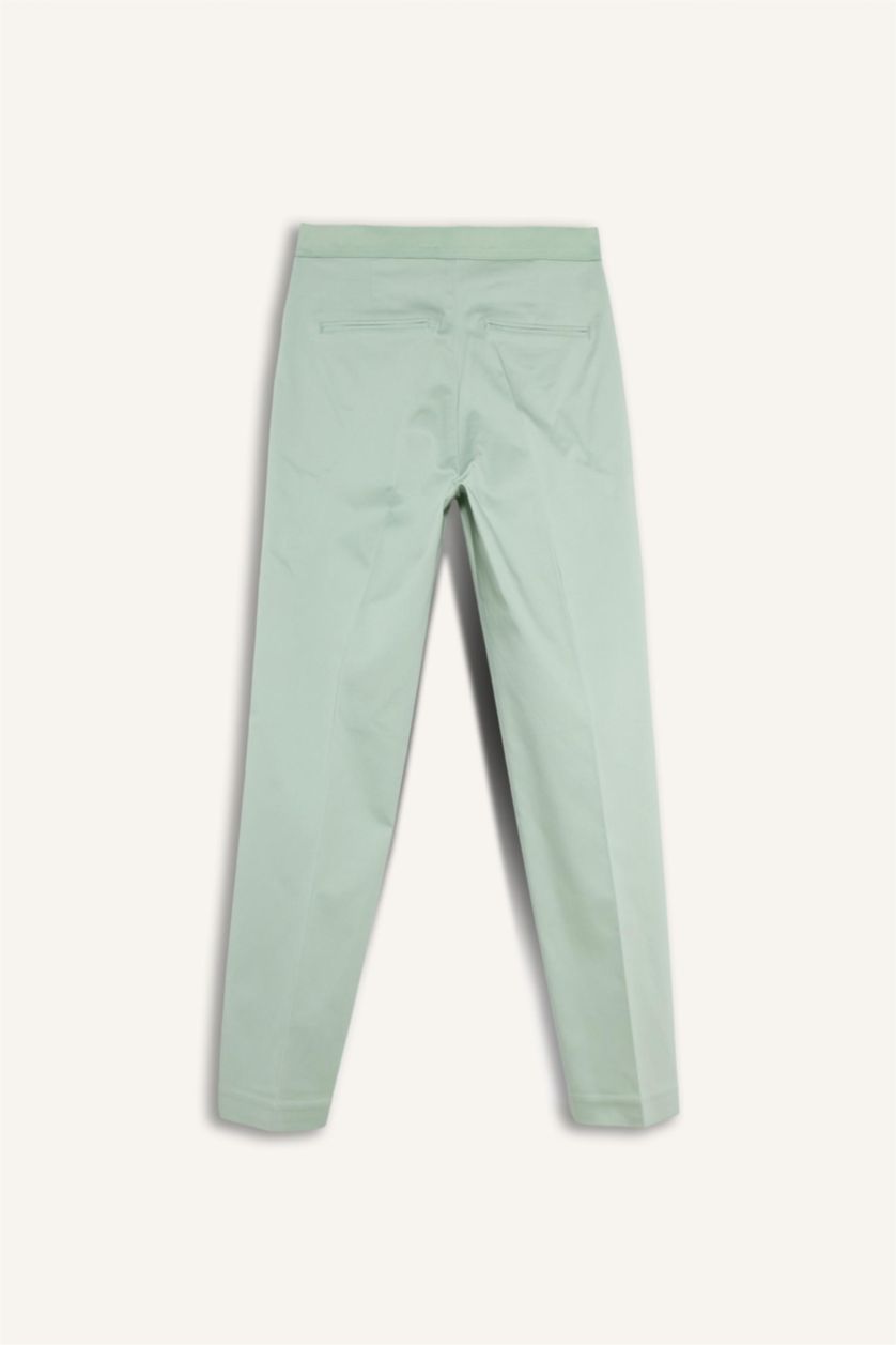 WOMAN Mint Cigarette Fit Super Skinny Hem Satin Trousers