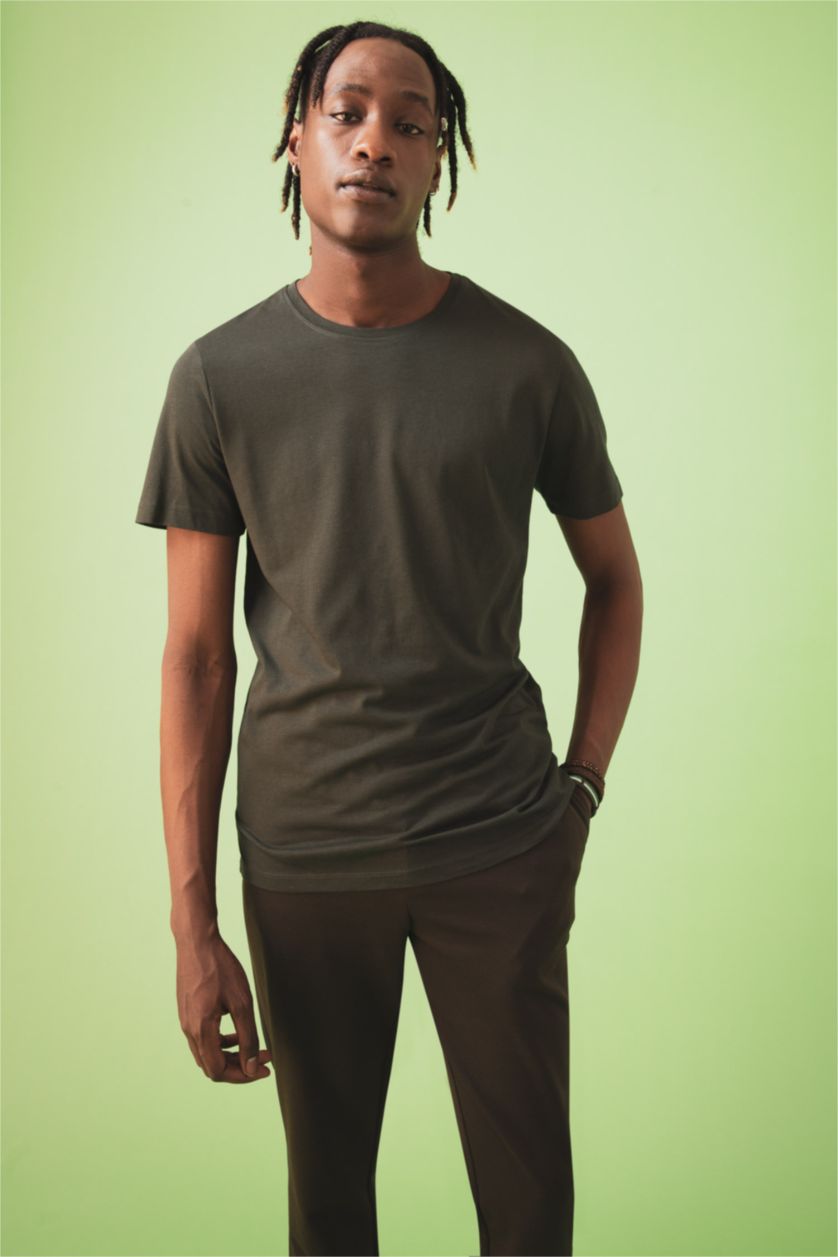 MAN Green Slim Fit Short Sleeve T-Shirt