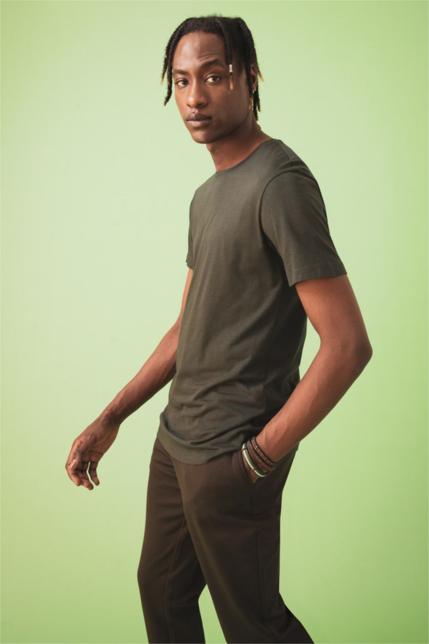 MAN Green Slim Fit Short Sleeve T-Shirt