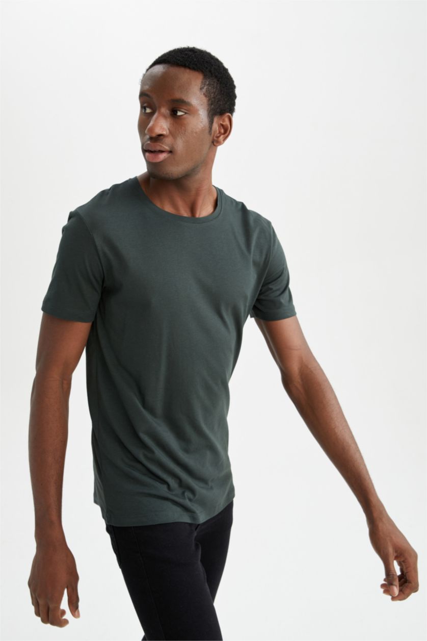 MAN Green Slim Fit Short Sleeve T-Shirt
