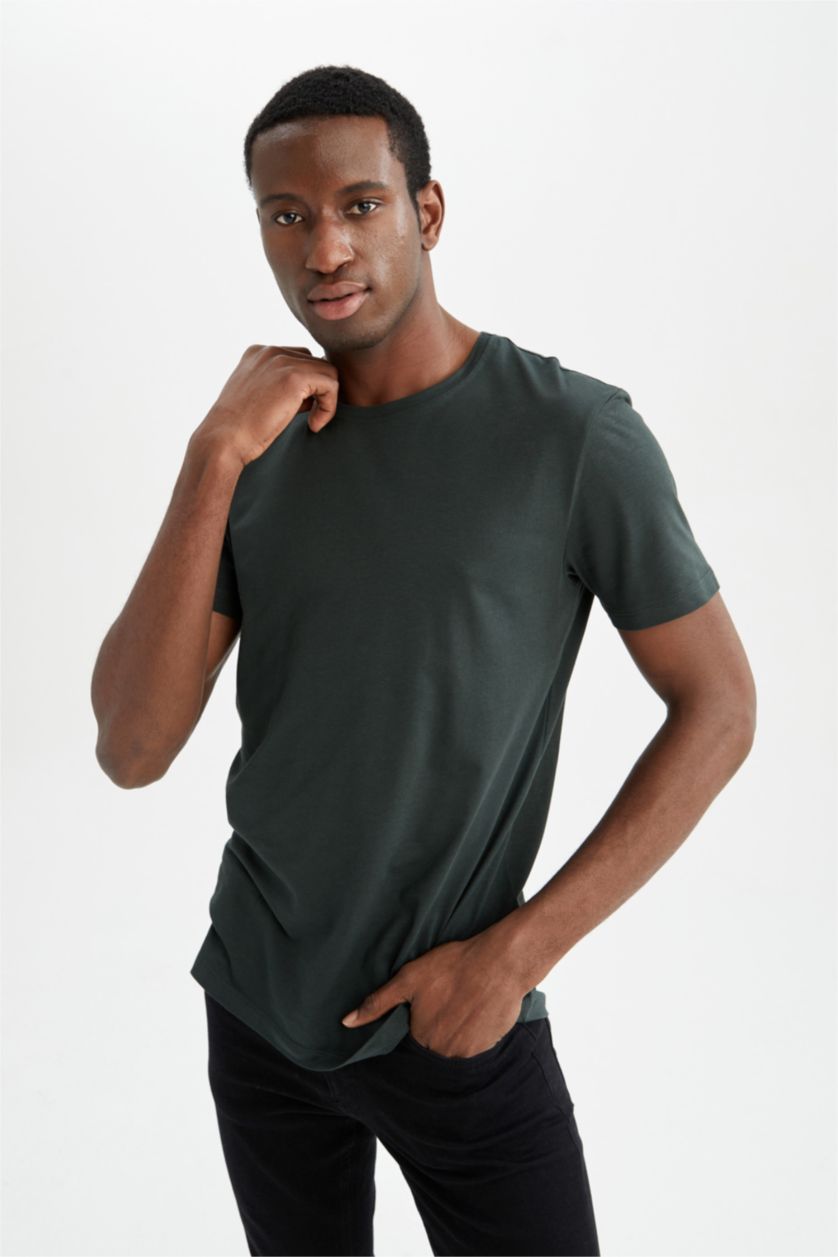 MAN Green Slim Fit Short Sleeve T-Shirt