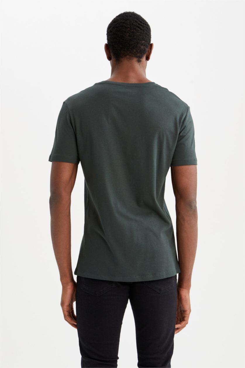 MAN Green Slim Fit Short Sleeve T-Shirt