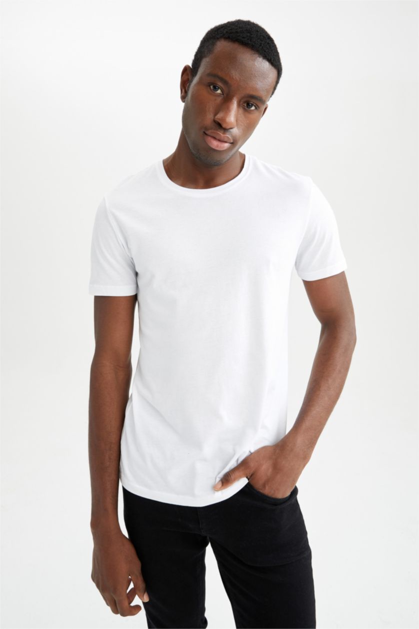 MAN White Slim Fit Short Sleeve T-Shirt