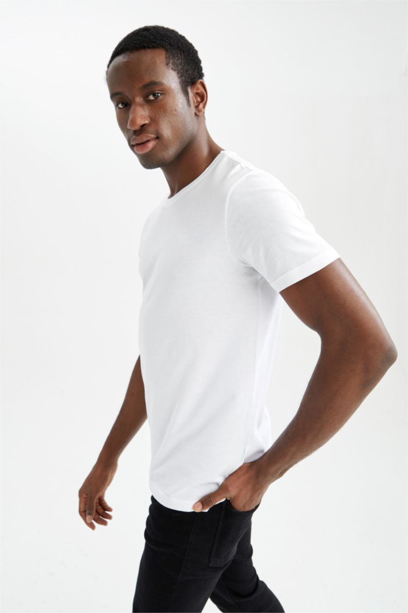 MAN White Slim Fit Short Sleeve T-Shirt