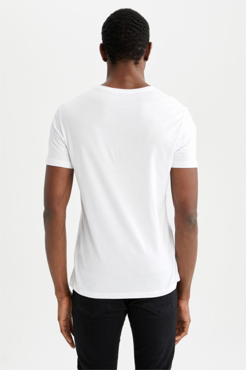 MAN White Slim Fit Short Sleeve T-Shirt