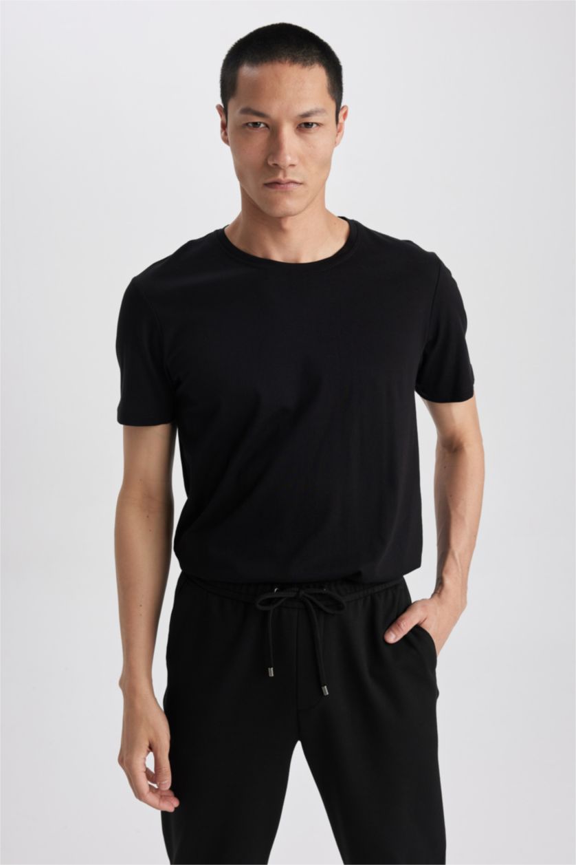 MAN Black Slim Fit Short Sleeve T-Shirt
