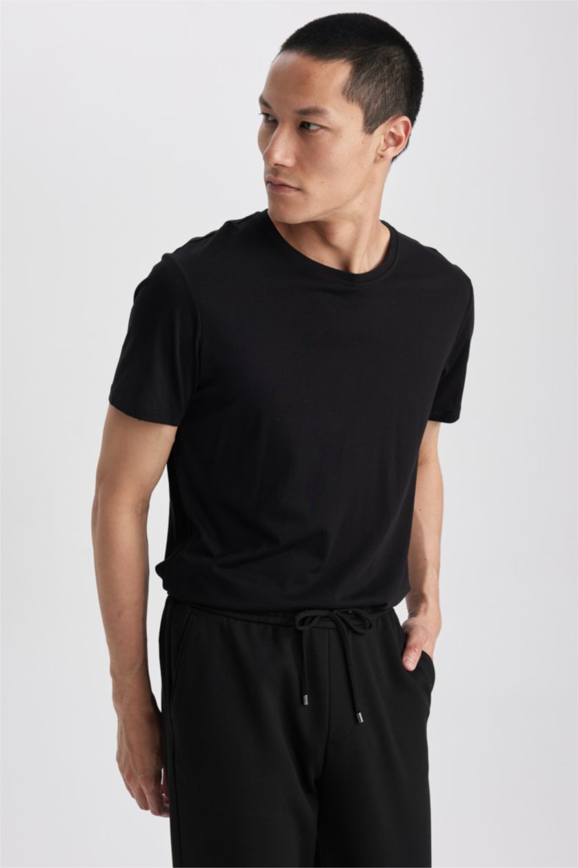 MAN Black Slim Fit Short Sleeve T-Shirt