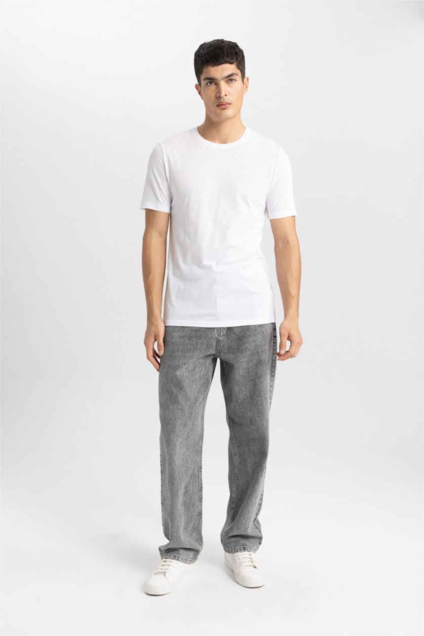 رجالي أبيض Slim Fit Short Sleeve T-Shirt