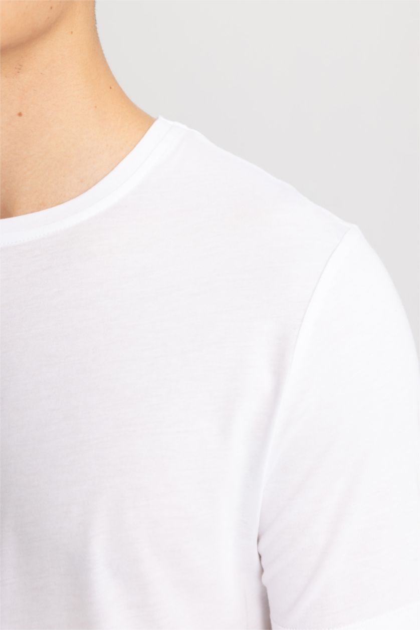 رجالي أبيض Slim Fit Short Sleeve T-Shirt