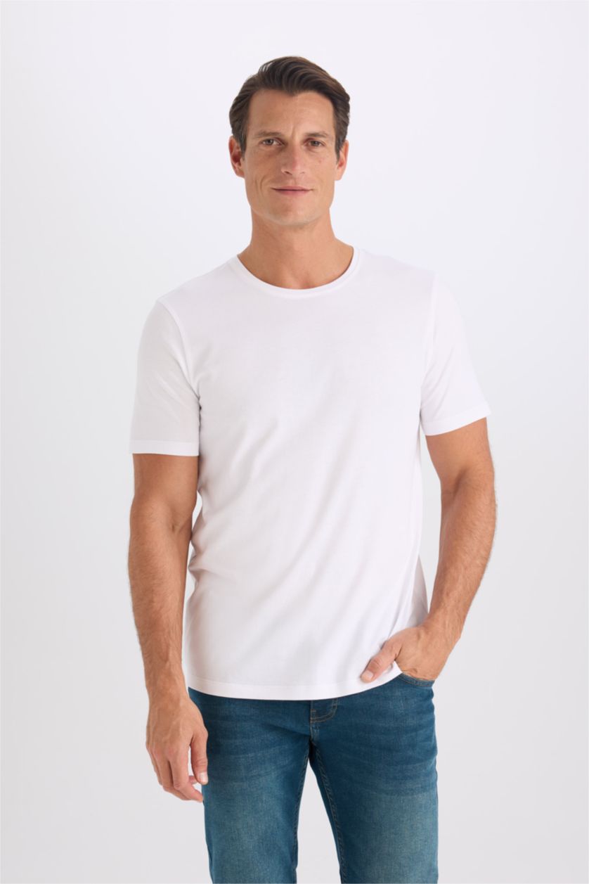 MAN White Slim Fit Short Sleeve T-Shirt