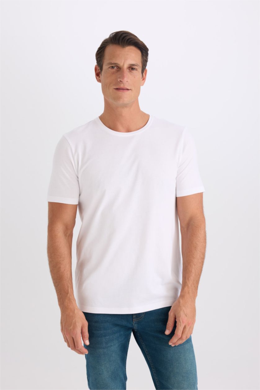 MAN White Slim Fit Short Sleeve T-Shirt