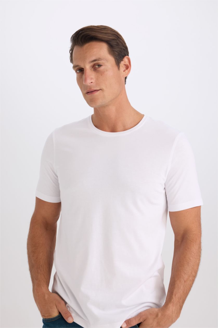 MAN White Slim Fit Short Sleeve T-Shirt