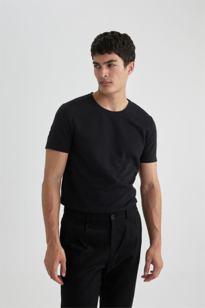 MAN Black Slim Fit Short Sleeve T-Shirt