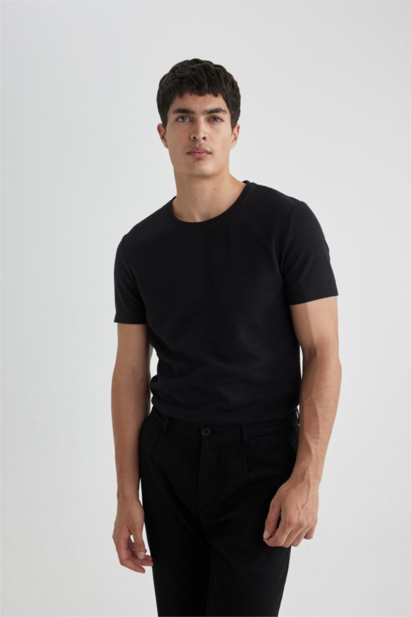 MAN Black Slim Fit Short Sleeve T-Shirt