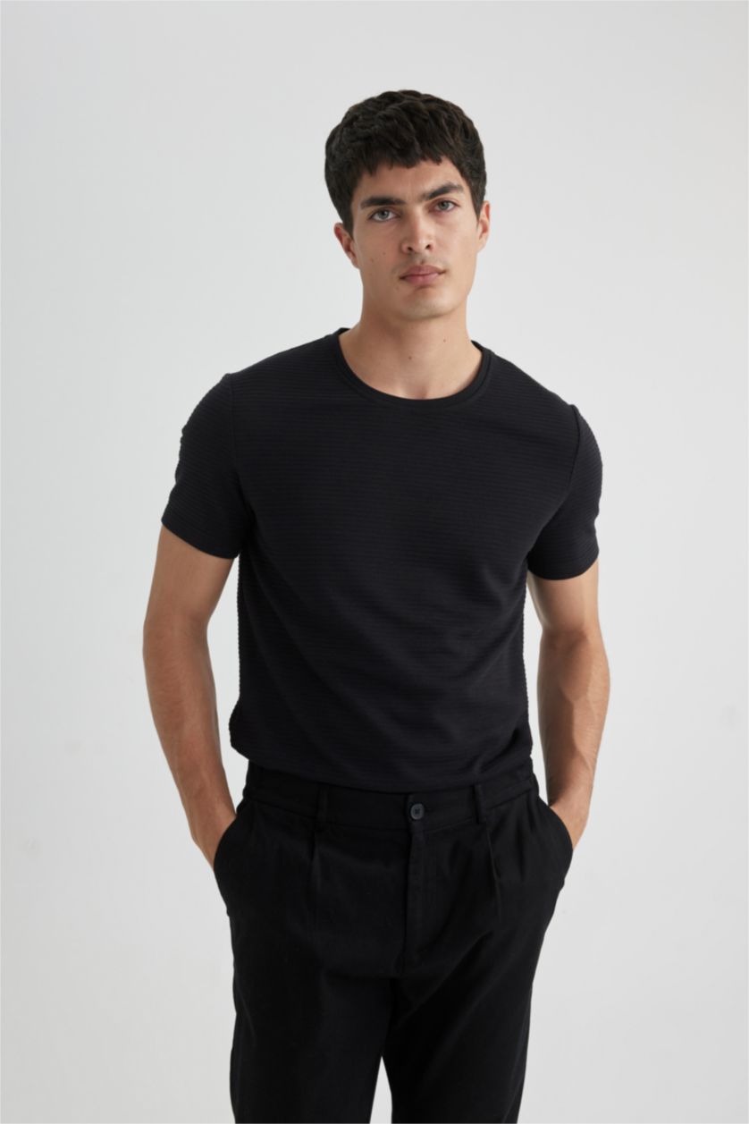 MAN Black Slim Fit Short Sleeve T-Shirt