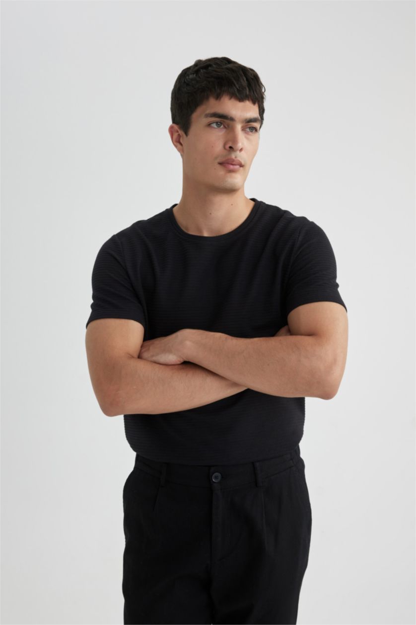 MAN Black Slim Fit Short Sleeve T-Shirt