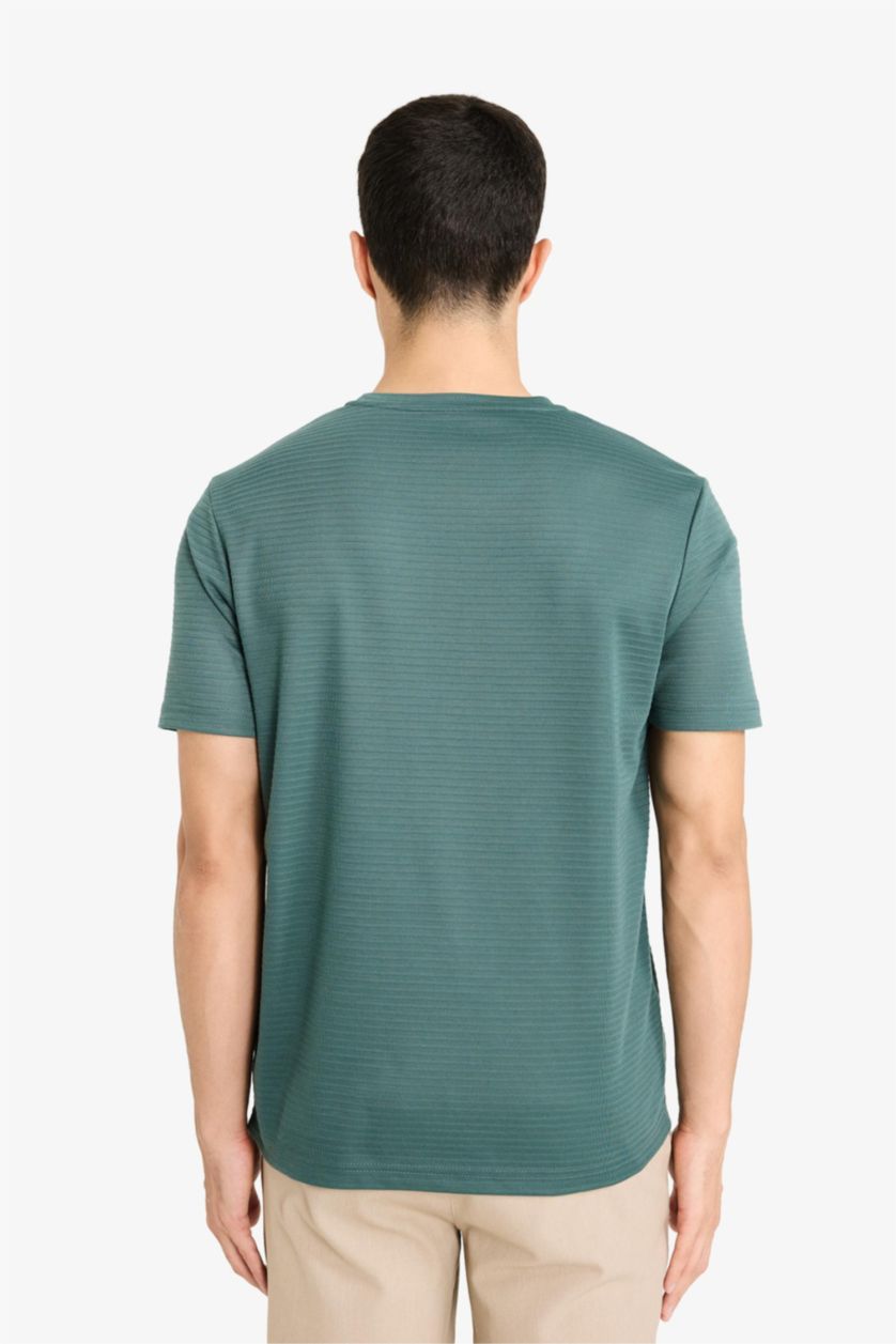 MAN Green Slim Fit Crew Neck Basic Short Sleeve T-Shirt