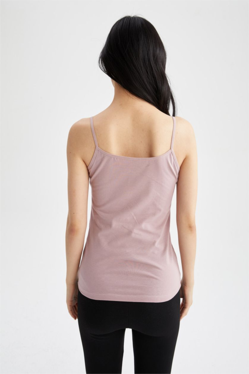 Woman Light Lilac Strappy Vest