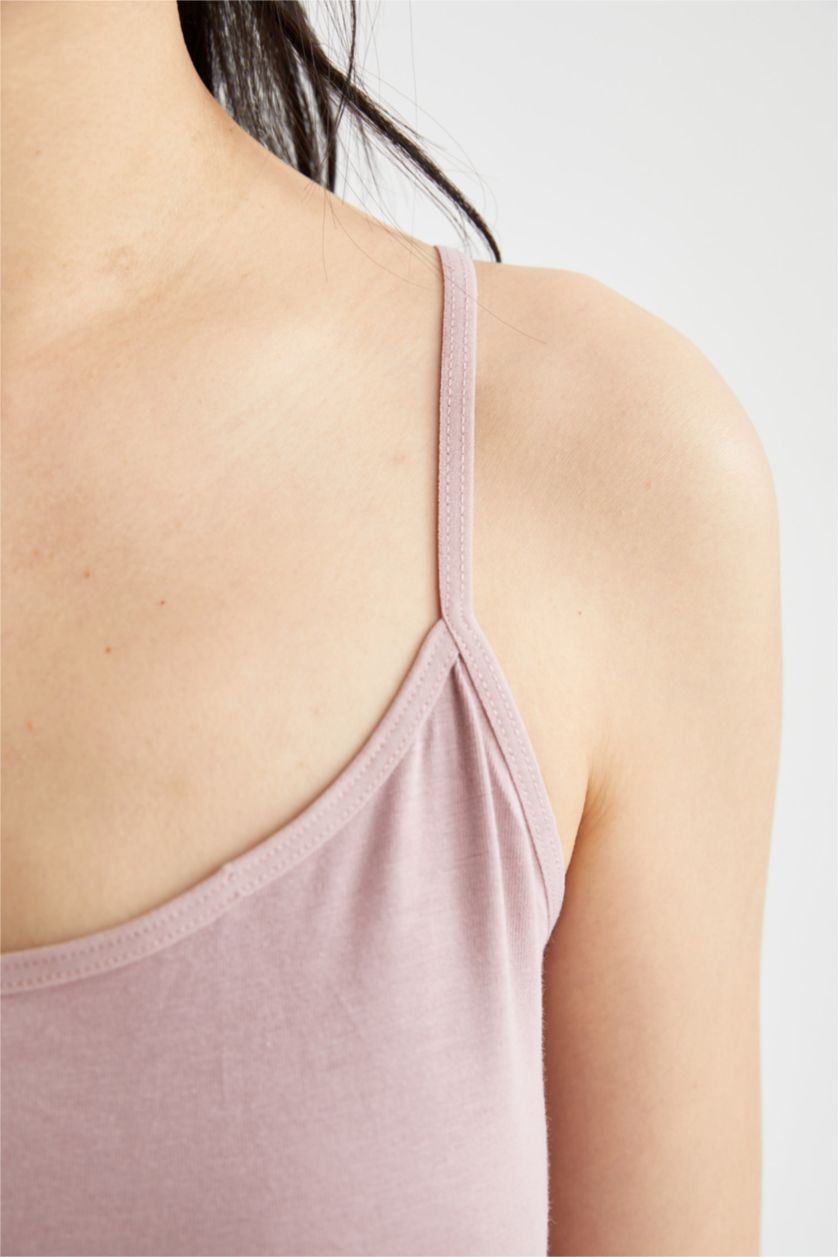 Woman Light Lilac Strappy Vest