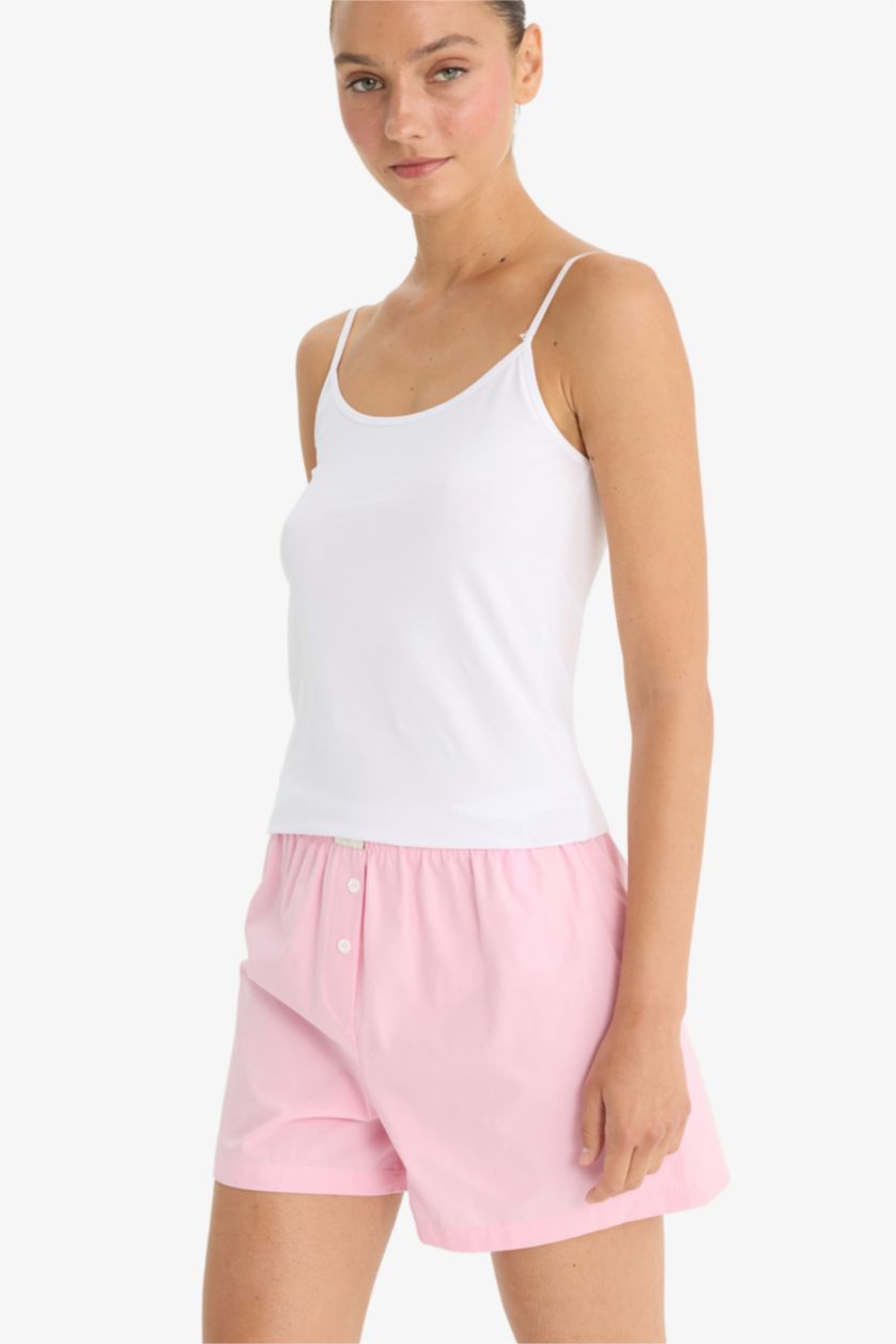 WOMAN White Fall in Love Regular Fit Cotton Undershirt