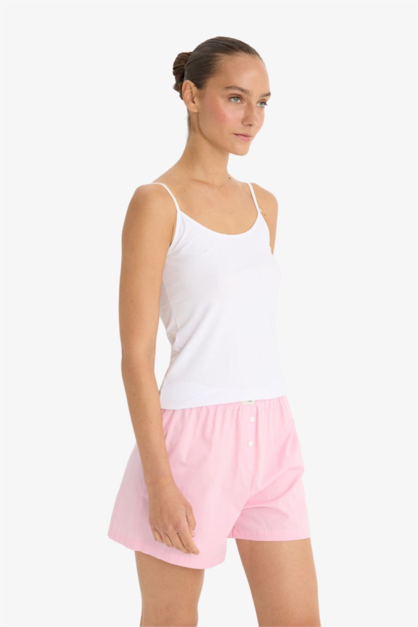 WOMAN White Fall in Love Regular Fit Cotton Undershirt