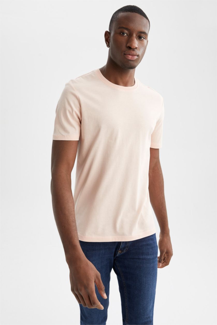MAN Light Pink Regular Fit Short Sleeve T-Shirt