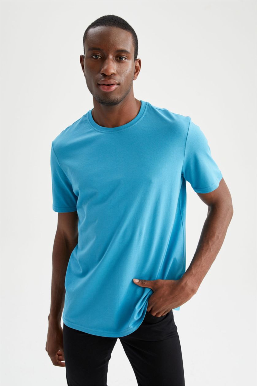 MAN Turquoise Regular Fit Short Sleeve T-Shirt