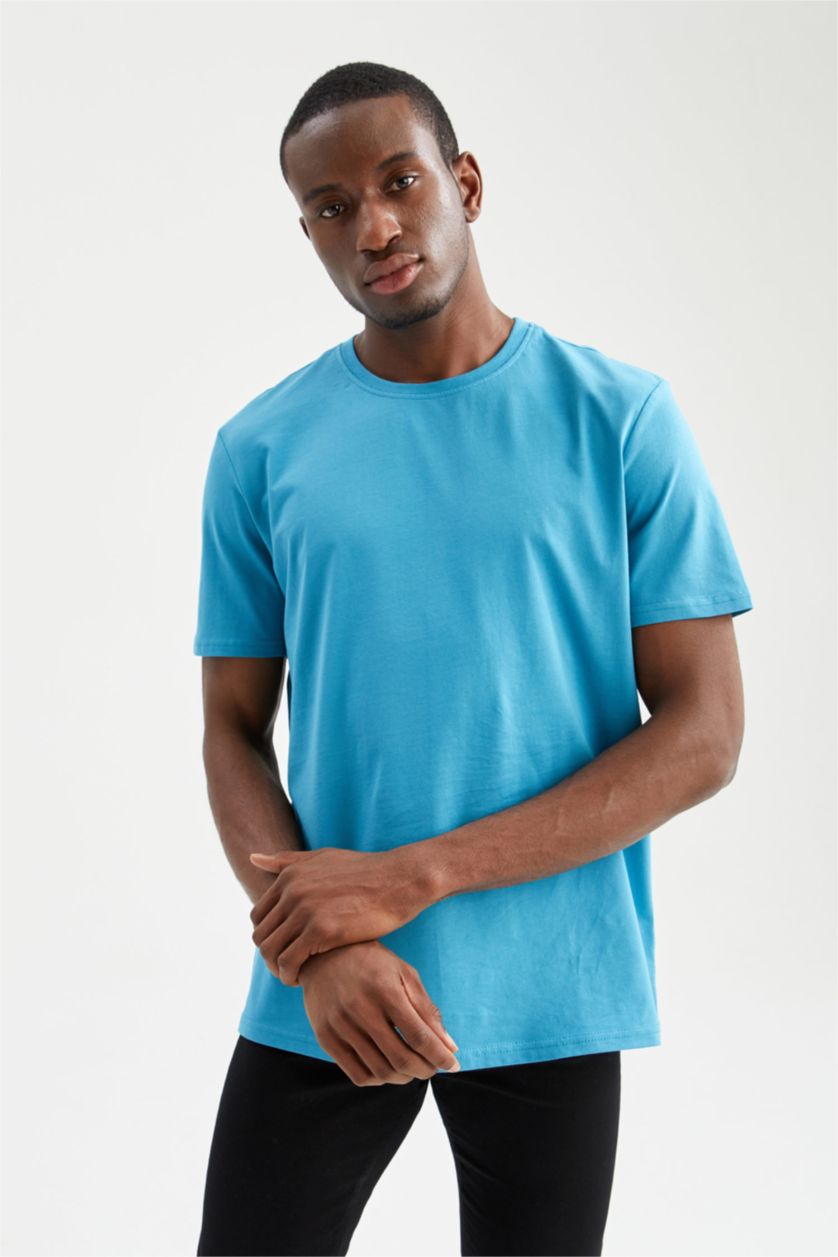 MAN Turquoise Regular Fit Short Sleeve T-Shirt