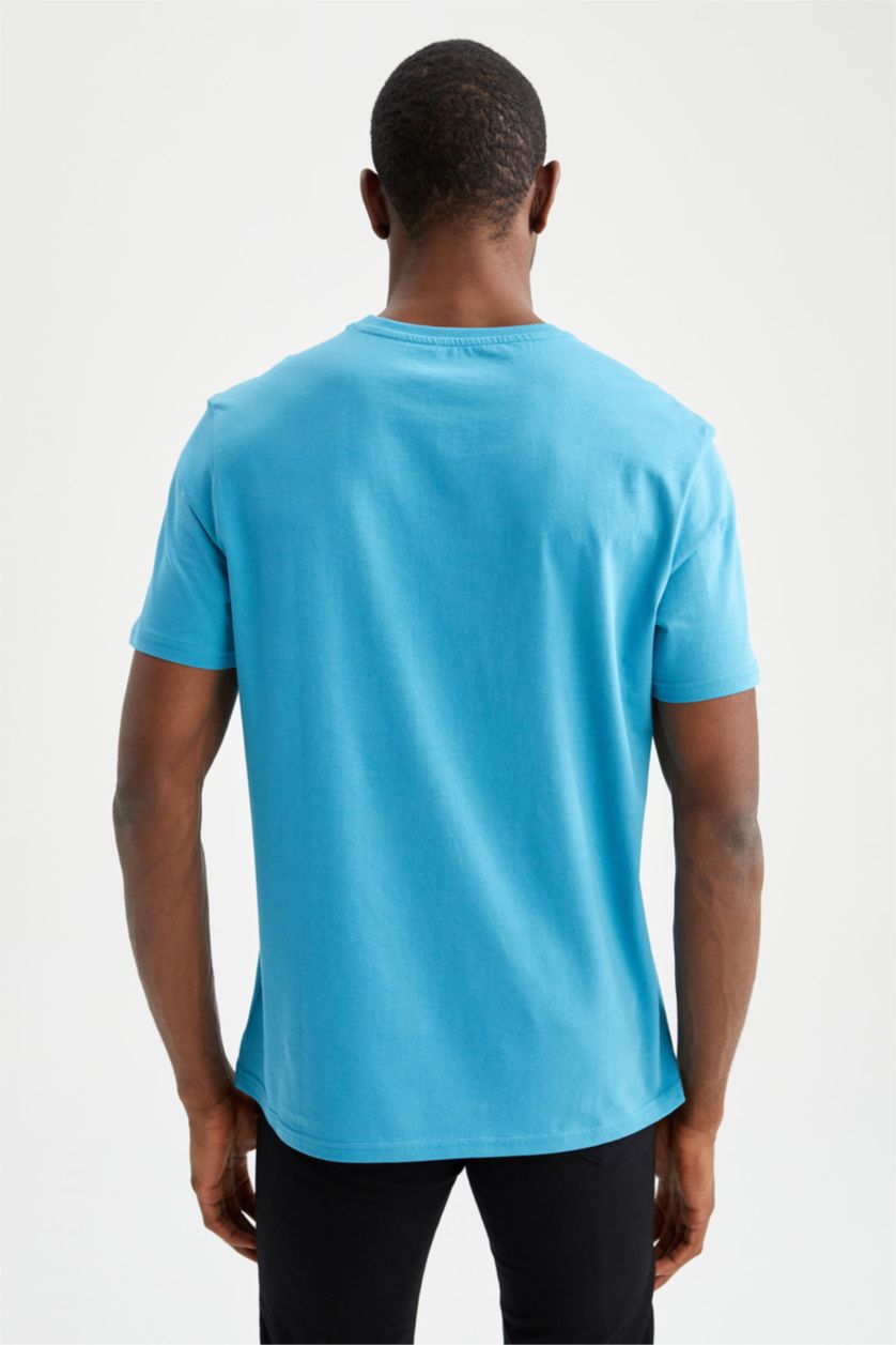 MAN Turquoise Regular Fit Short Sleeve T-Shirt