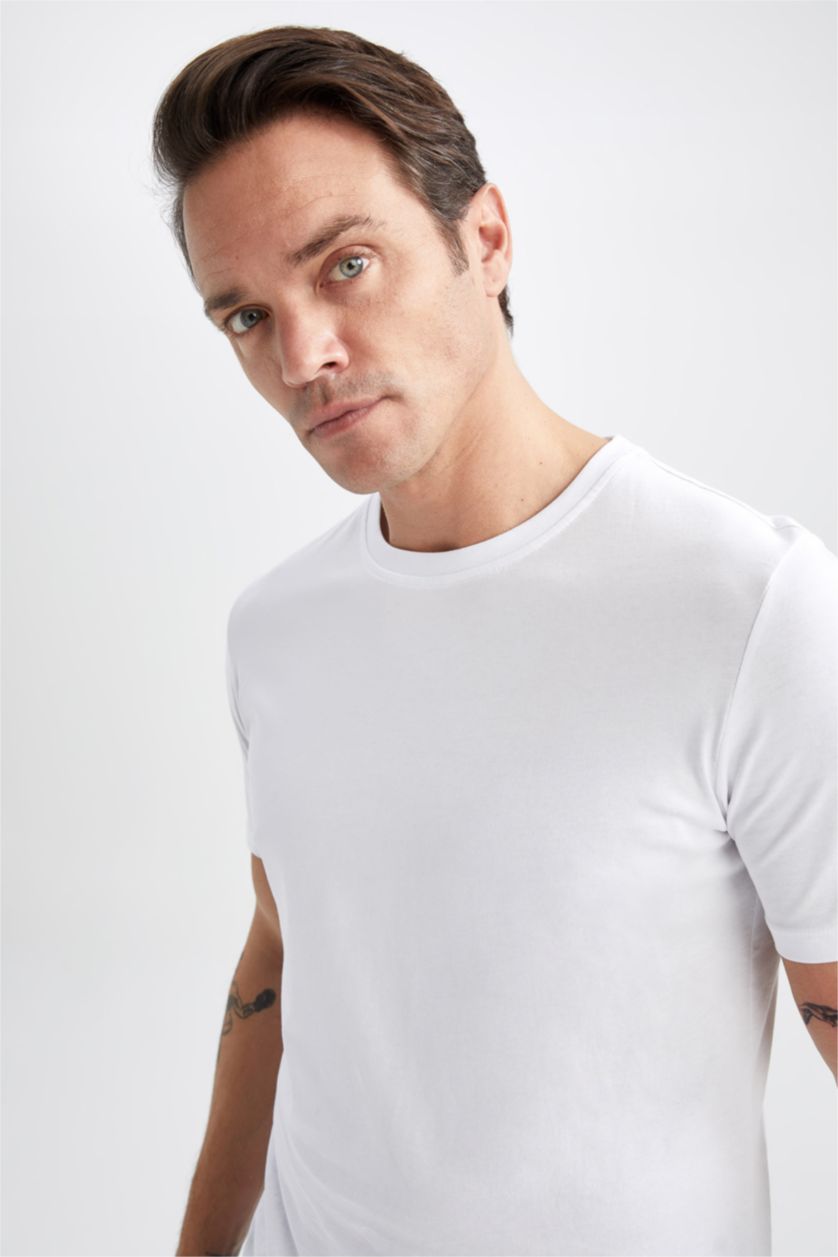 MAN White Regular Fit Short Sleeve T-Shirt