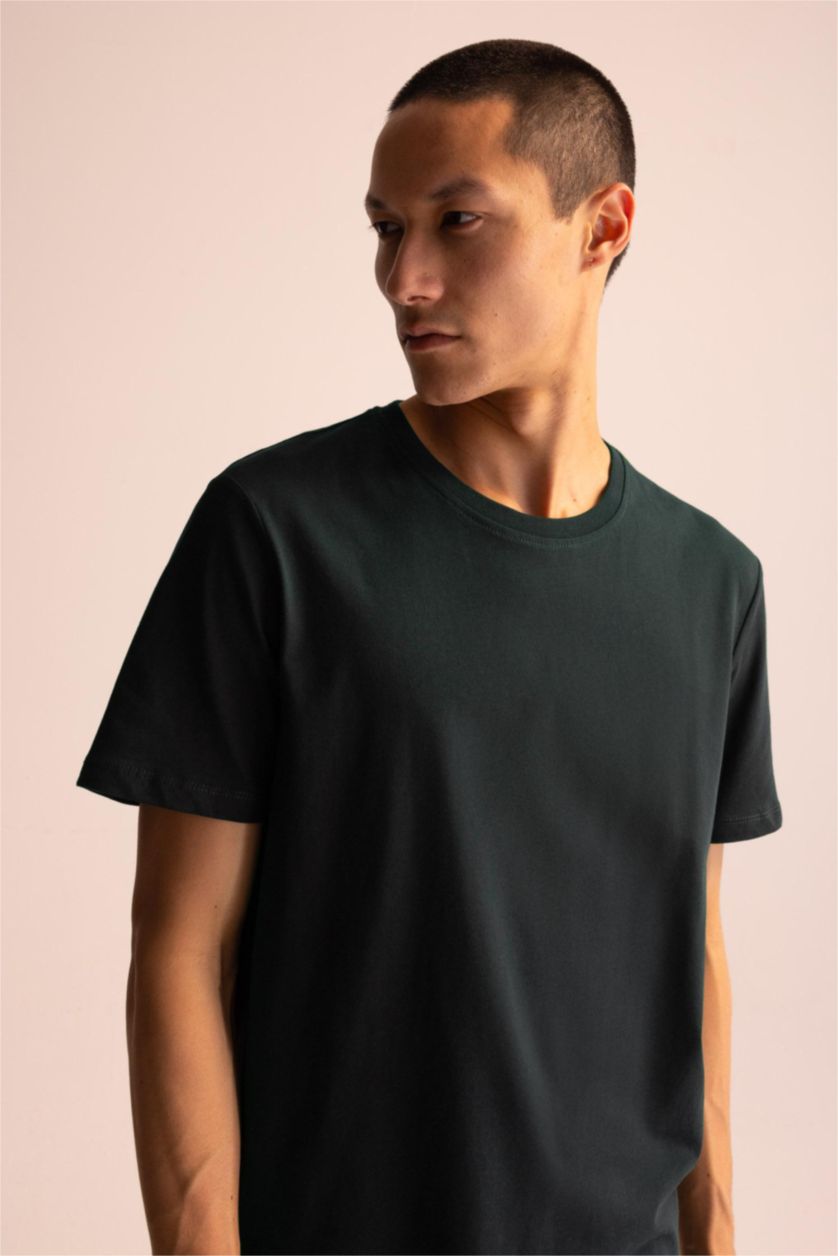 MAN Dark Green Regular Fit Short Sleeve T-Shirt