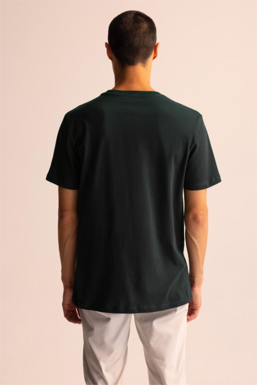 MAN Dark Green Regular Fit Short Sleeve T-Shirt