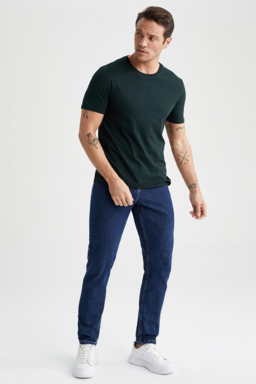 MAN Dark Green Regular Fit Short Sleeve T-Shirt