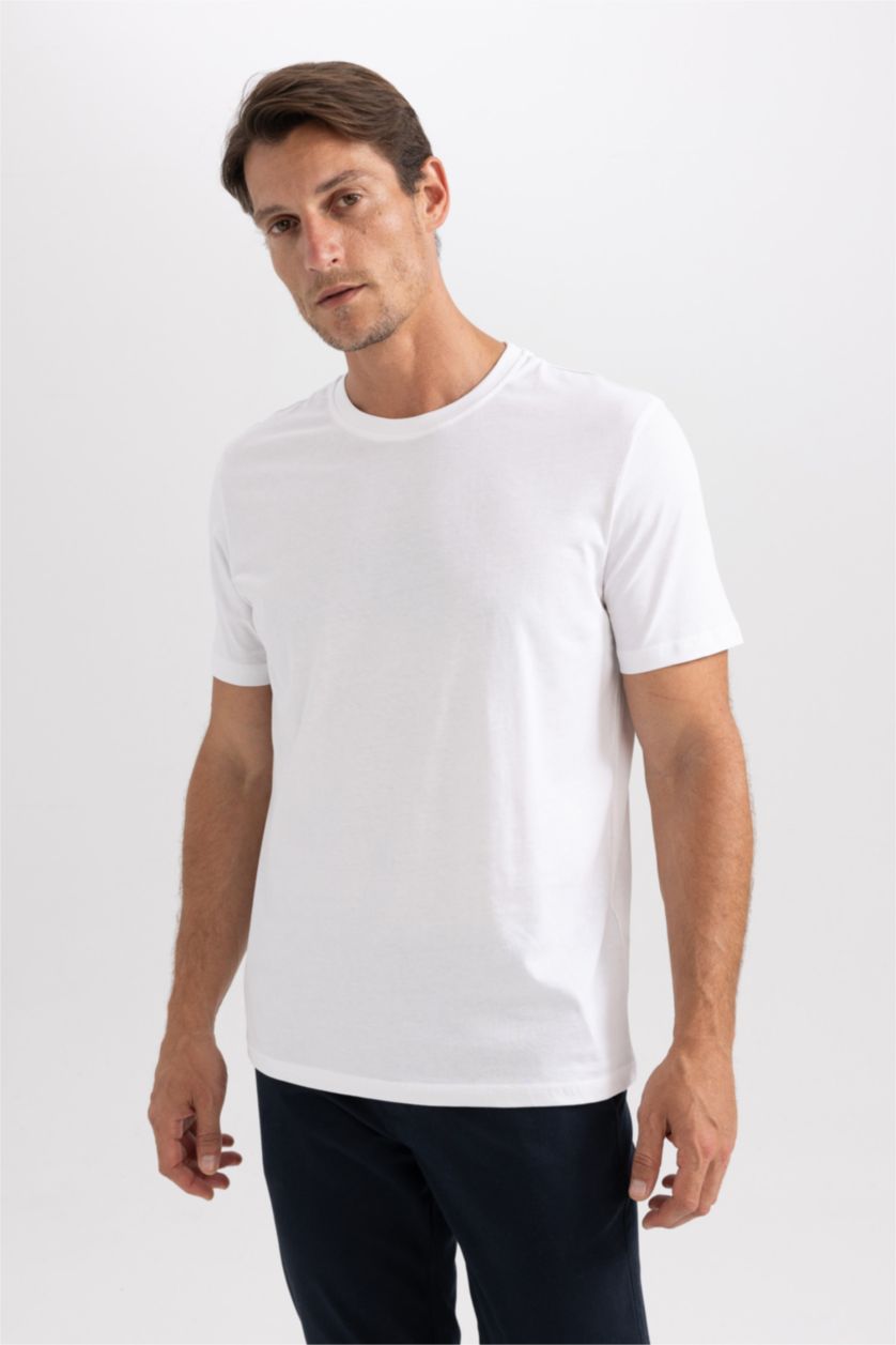 MAN White Regular Fit Short Sleeve T-Shirt