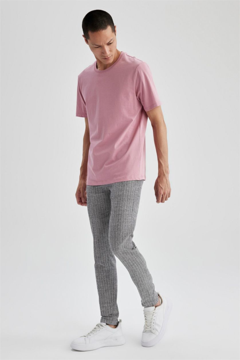 رجالي وردي غامق Regular Fit Short Sleeve T-Shirt