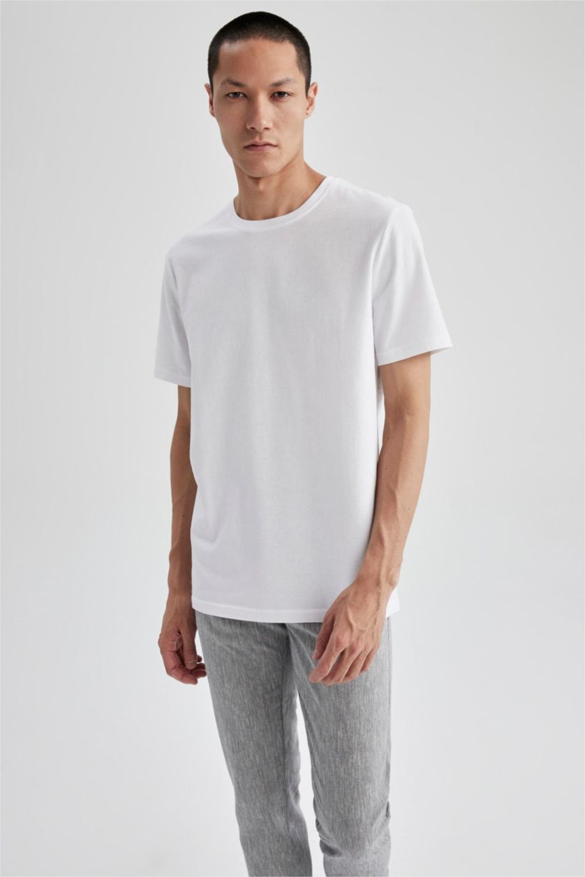 MAN White Regular Fit Short Sleeve T-Shirt