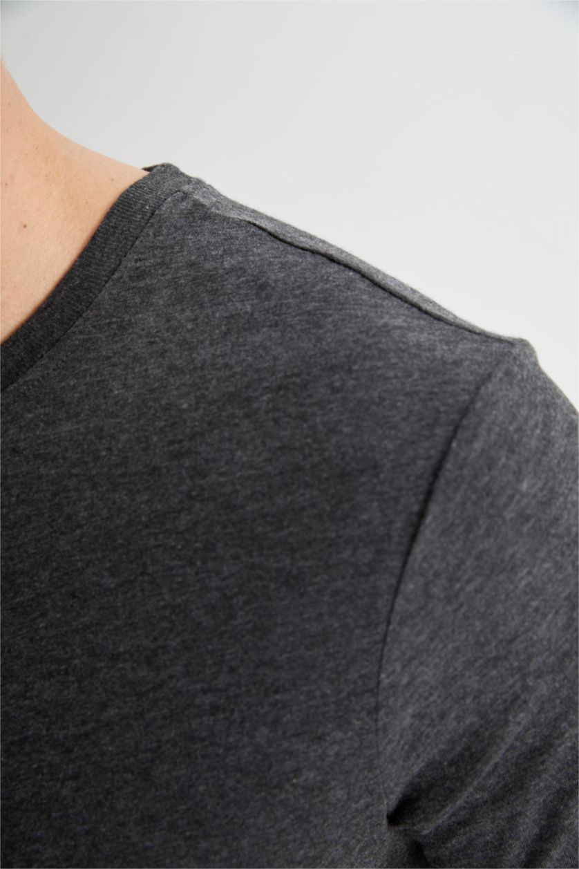 MAN Anthracite Melange Regular Fit Short Sleeve T-Shirt