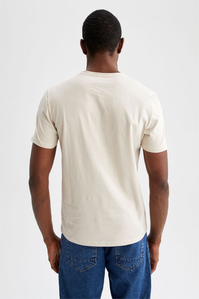 Man Stone Slim Fit V Neck Short Sleeve T-Shirt