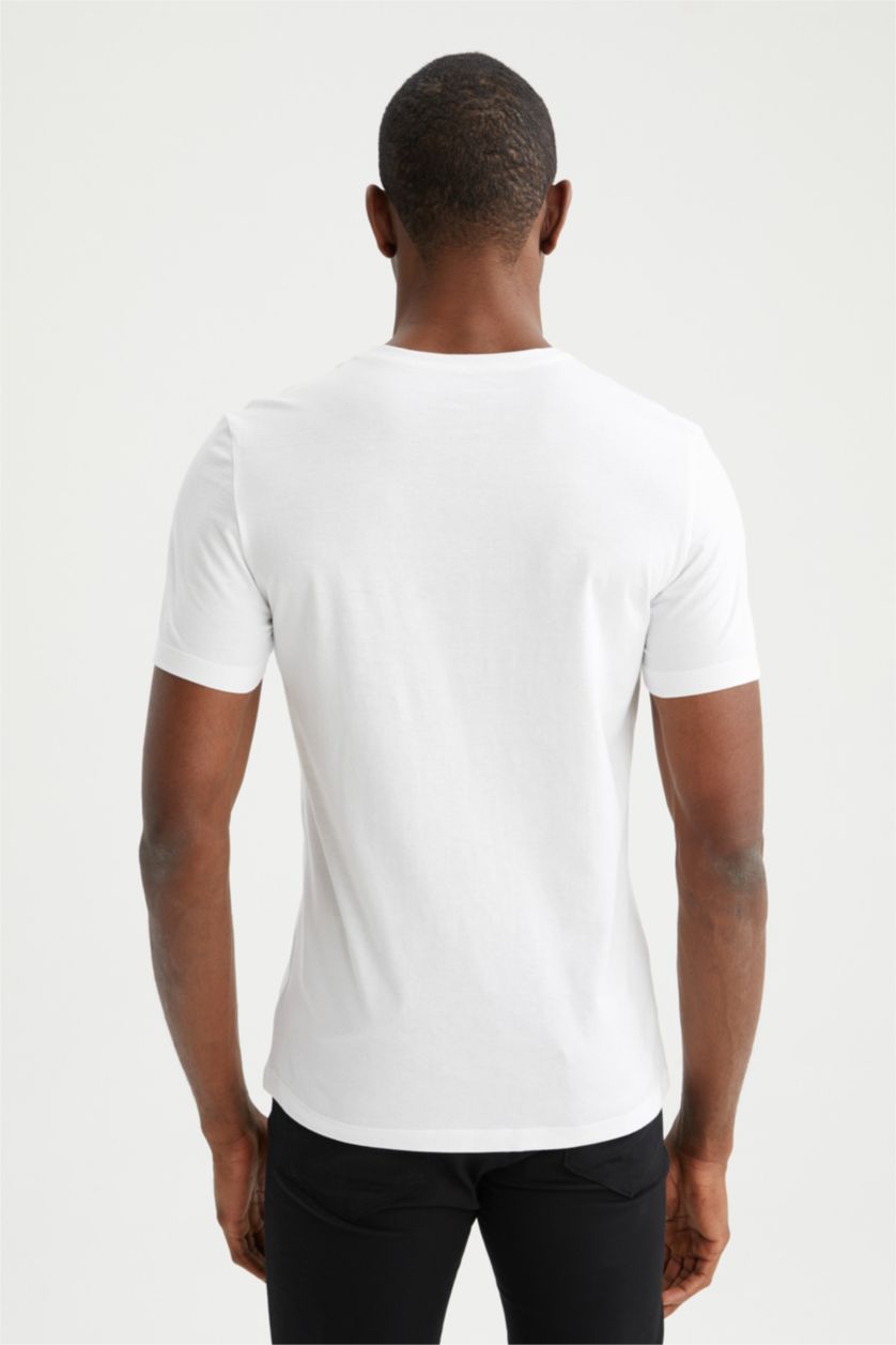 MAN White Slim Fit Short Sleeve T-Shirt