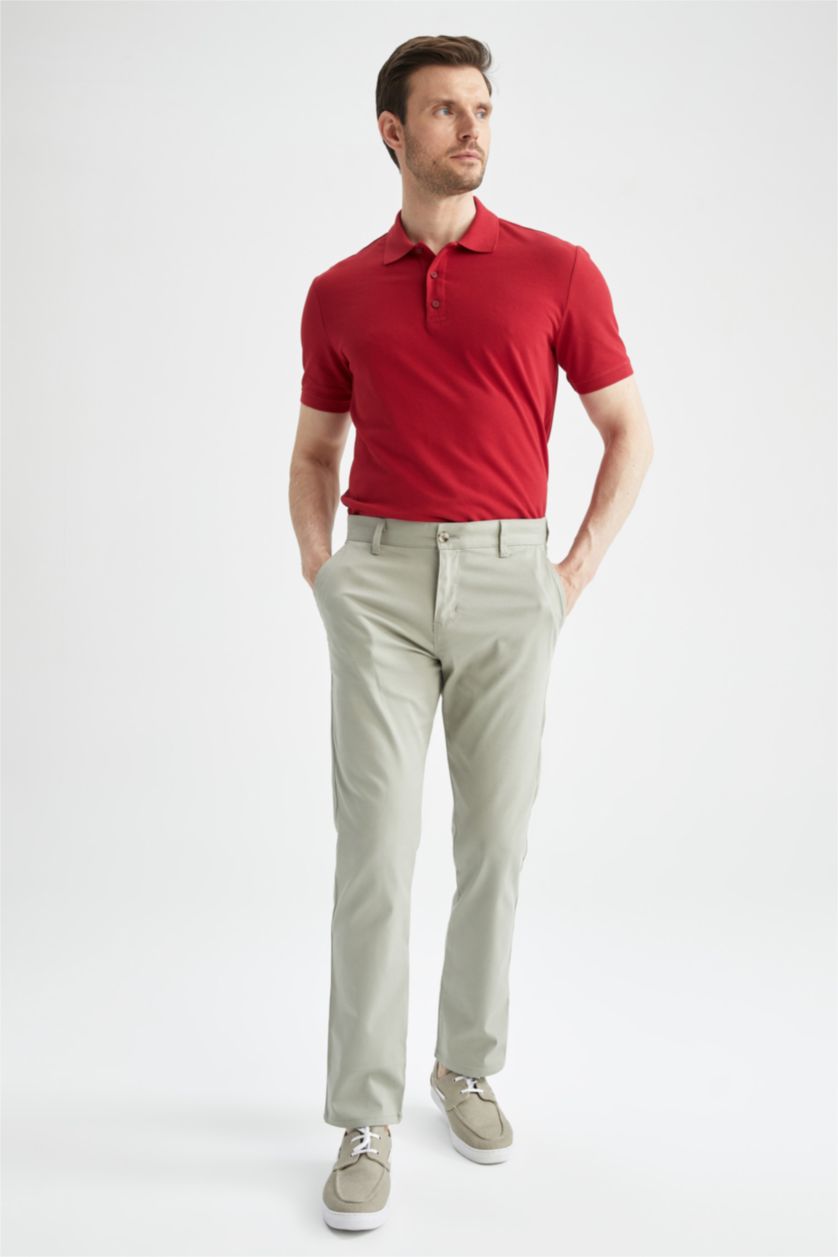 Мужчины Бордовый Футболка-поло стандартного кроя из 100% хлопка